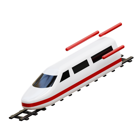 Fast Train  3D Icon