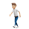 fast walking man emoji 3d