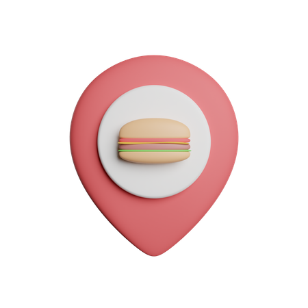 Localização de fast food  3D Icon