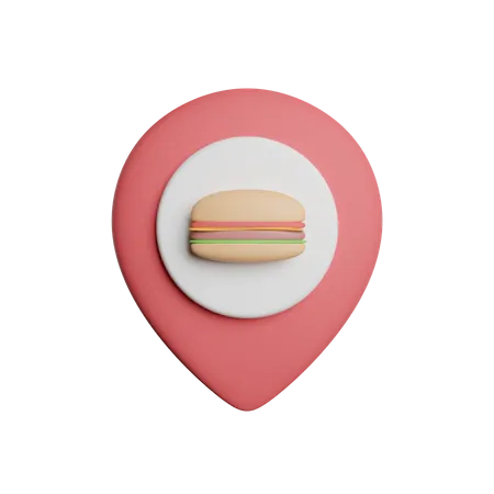 Localização de fast food  3D Icon