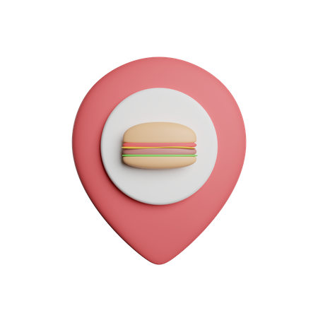 Fastfood Location 3D Icon