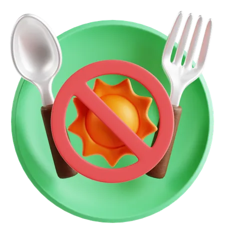 Forbidden To Drink And Eat 3 D Illustration 3D Icon
