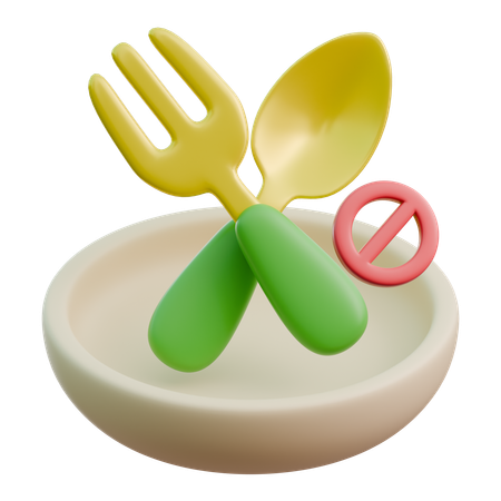 断食  3D Icon
