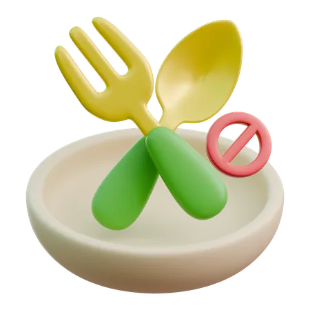 断食  3D Icon