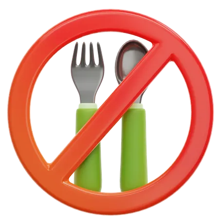 断食  3D Icon