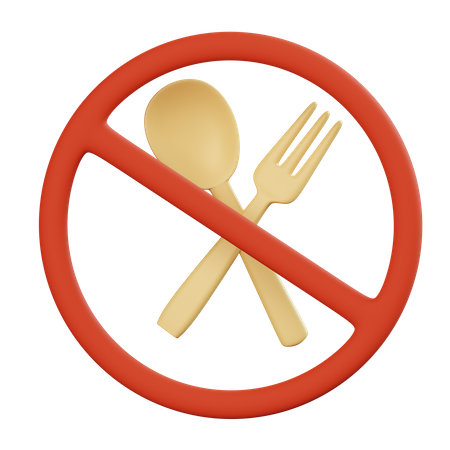 Fasting Do Not Eating  3D Icon