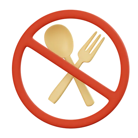Fasting Do Not Eating  3D Icon