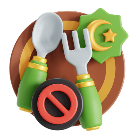 Fasting time  3D Icon