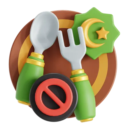 Fasting time  3D Icon