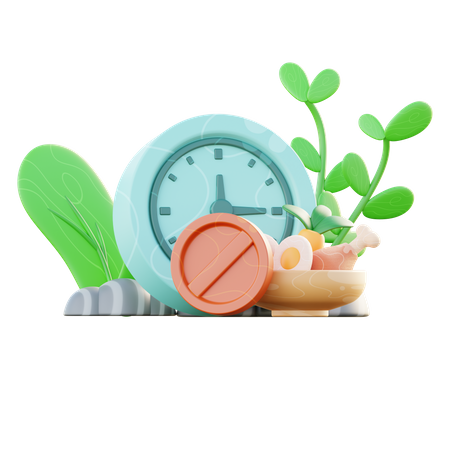 Fasting Time  3D Icon