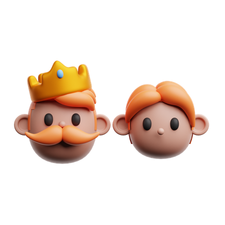 Father and son  3D Icon