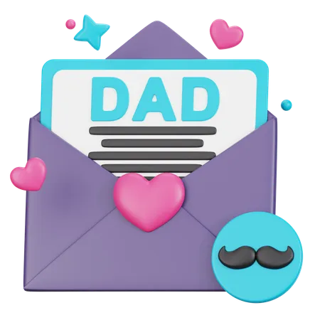 Father Day Letter  3D Icon
