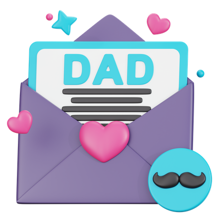 Father Day Letter  3D Icon