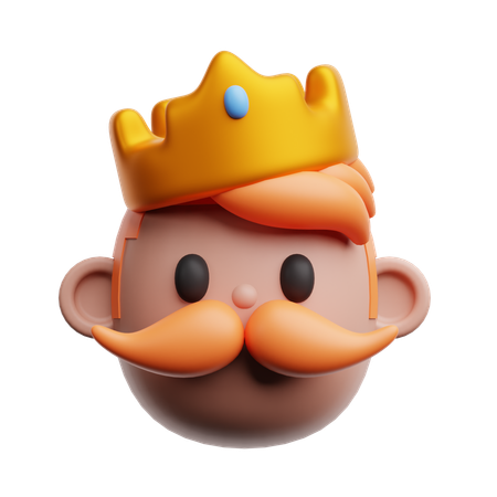 Father with crown  3D Icon