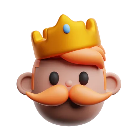 Father with crown  3D Icon