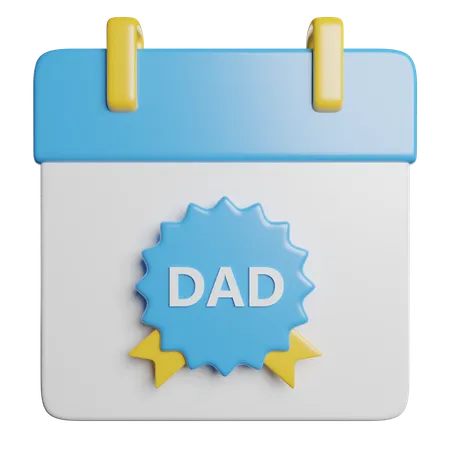 Shedule Date Fathers Day 3D Icon