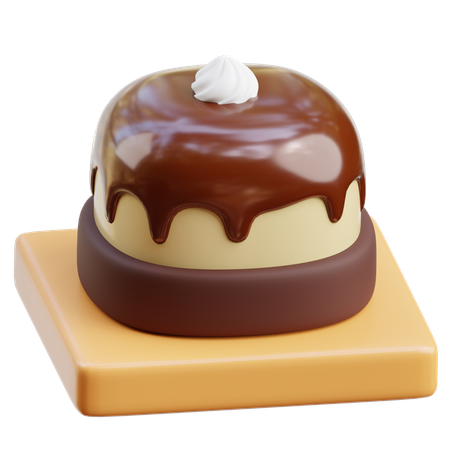 Fatia de bolo de chocolate  3D Icon