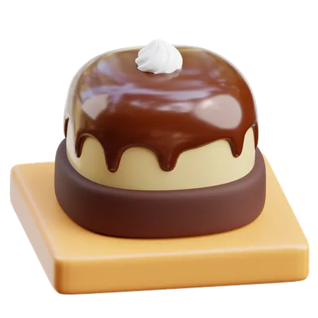 Fatia de bolo de chocolate  3D Icon