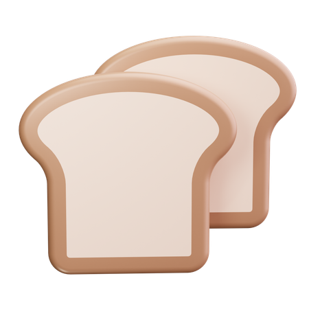 Fatia de pão  3D Icon