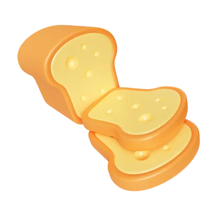 Fatia de pão  3D Icon