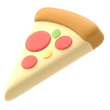 Fatia de pizza  3D Illustration