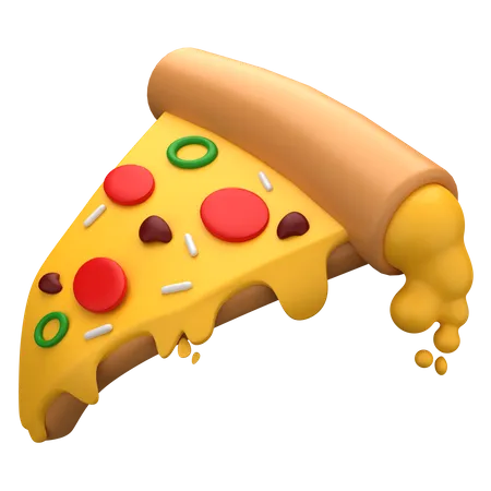 Fatia de pizza  3D Illustration