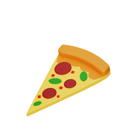 Fatia de pizza  3D Illustration