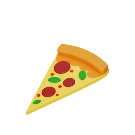 Fatia de pizza  3D Illustration