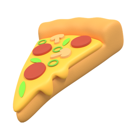 Fatia de pizza  3D Illustration