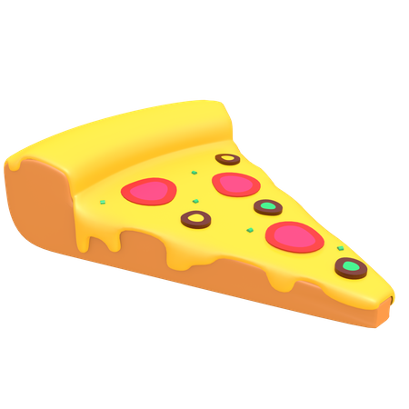Fatia de pizza  3D Illustration