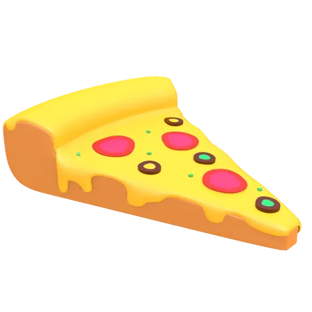 Fatia de pizza  3D Illustration