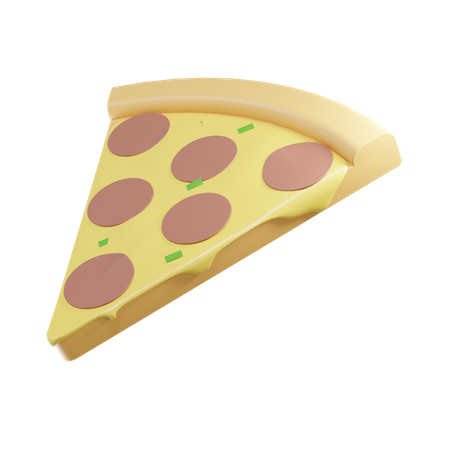 Fatia de pizza  3D Illustration