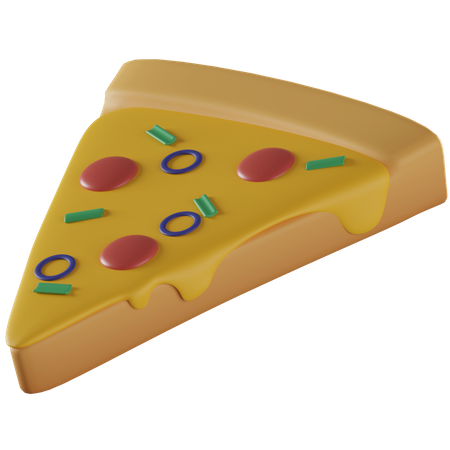 Fatia de pizza  3D Illustration