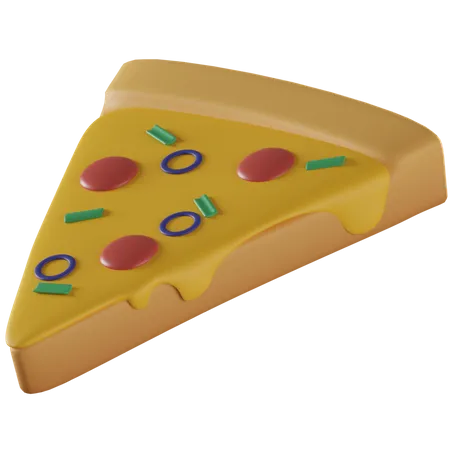 Fatia de pizza  3D Illustration