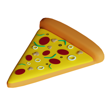 Fatia de pizza  3D Illustration