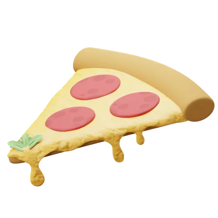 Fatia de pizza  3D Illustration