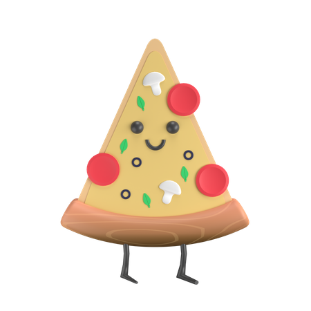 Fatia de pizza  3D Illustration