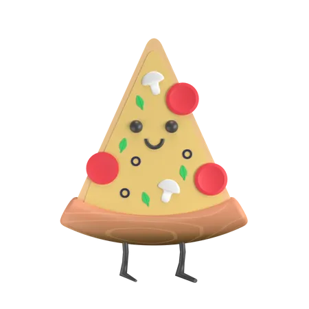 Fatia de pizza  3D Illustration