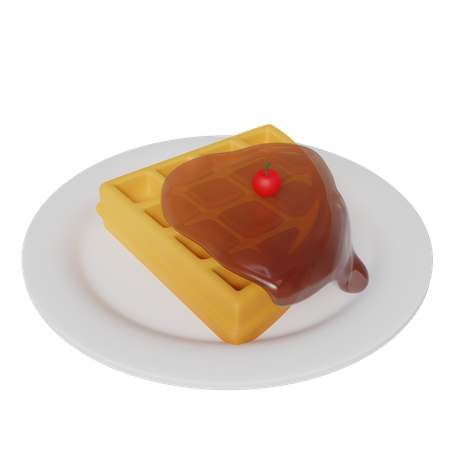 Fatia de waffle  3D Icon