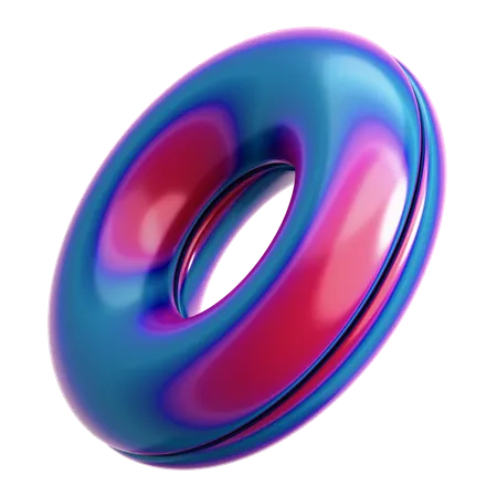 Fatia de donut abstrata  3D Icon