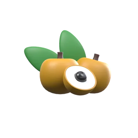 Fatias de longan  3D Icon