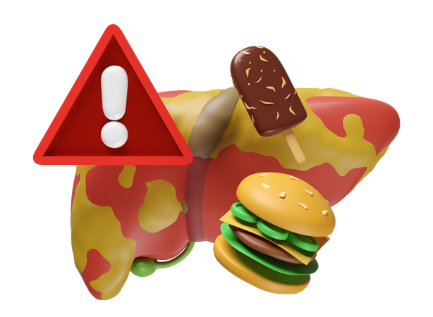 Fatty Liver Disease  3D Icon