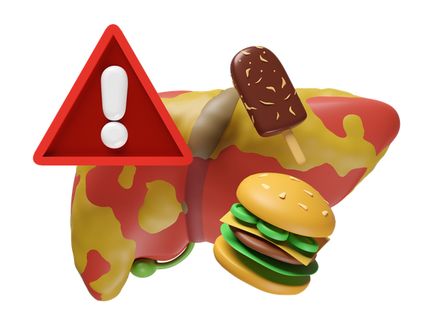 Fatty Liver Disease  3D Icon