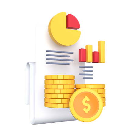 Fatura de investimento  3D Icon