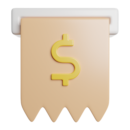 Recibo de conta  3D Icon