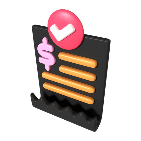 Faturas  3D Icon
