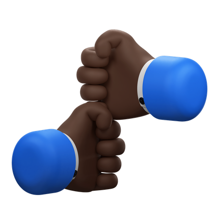 Faust über Faust Hände Geste  3D Icon