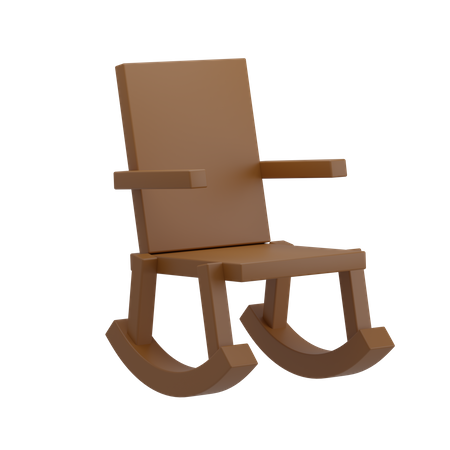 Fauteuil à bascule  3D Illustration