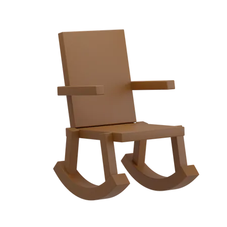 Fauteuil à bascule  3D Illustration