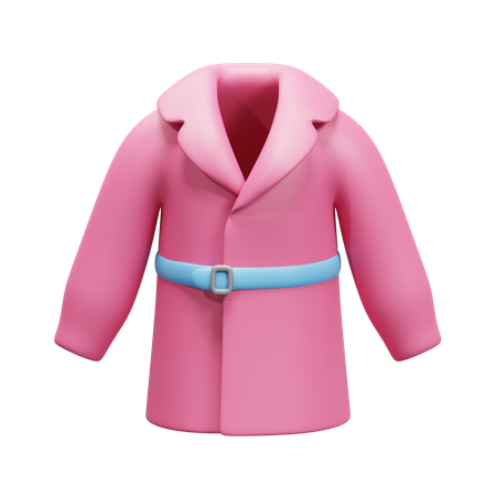 Faux fur coat  3D Icon